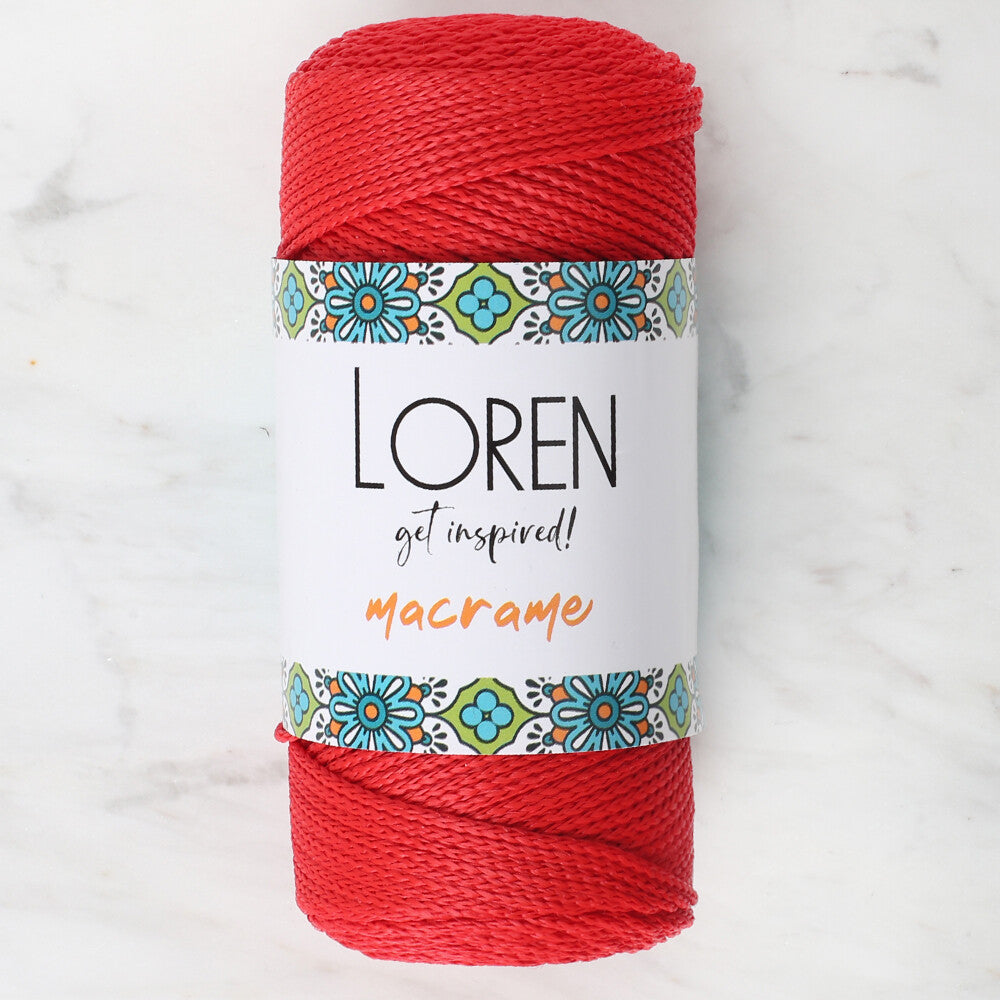 Loren Macrame Kırmızı El Örgü İpi - RM 0100